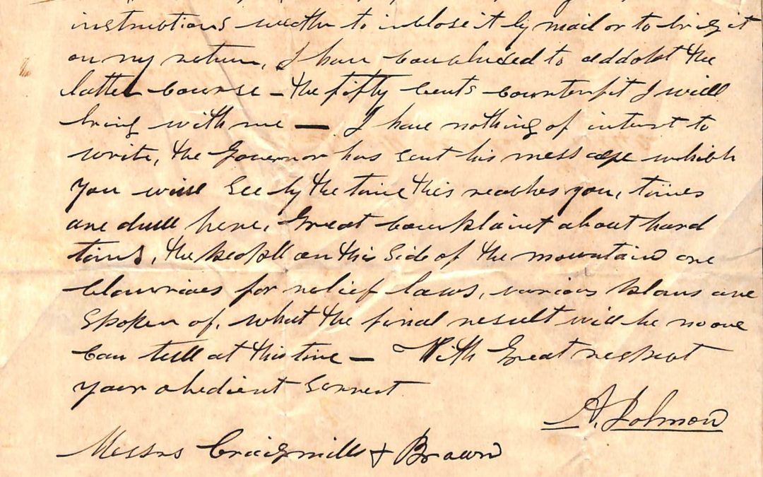 New Andrew Johnson Documents Discovered